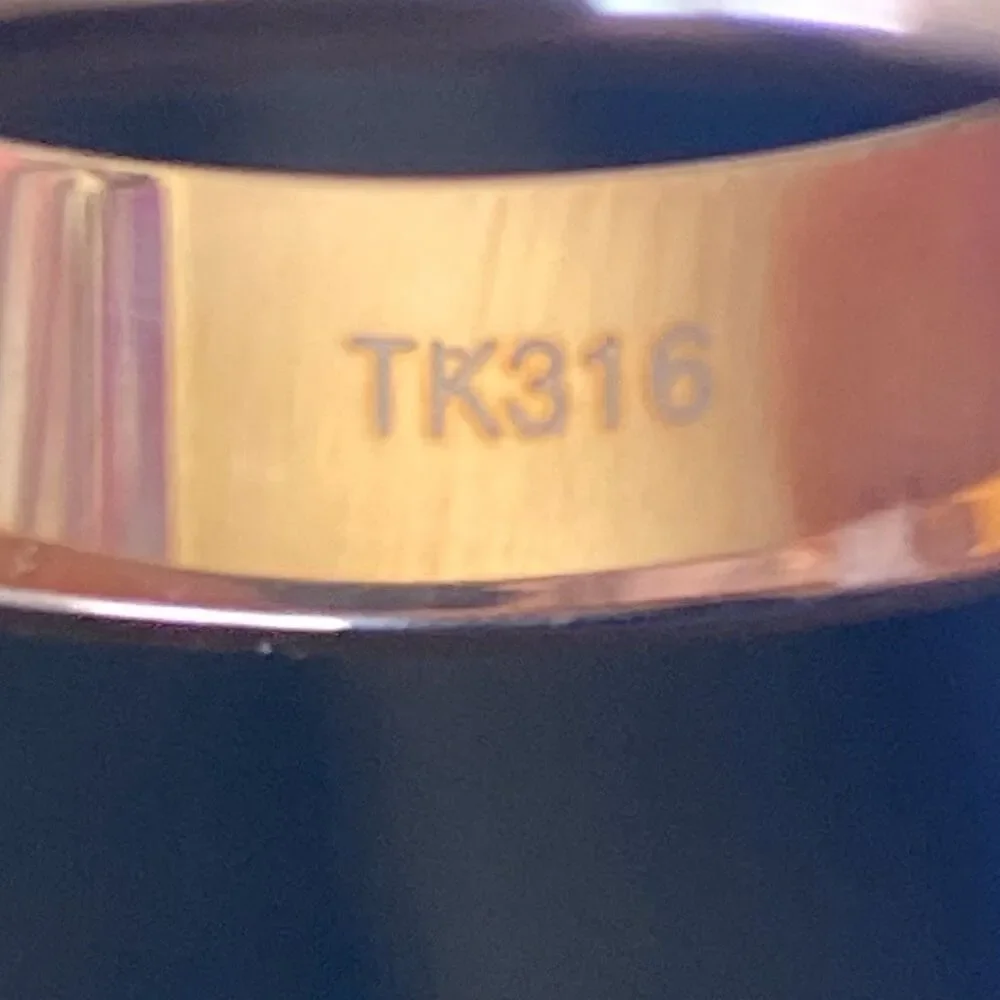 Men’s Stainless Steel Ring Size 10 Two Tone Rose Gold & Silver Band